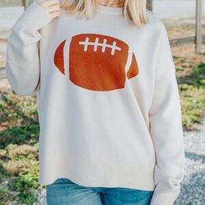 New! Football sequin sweater. Grey. Panache